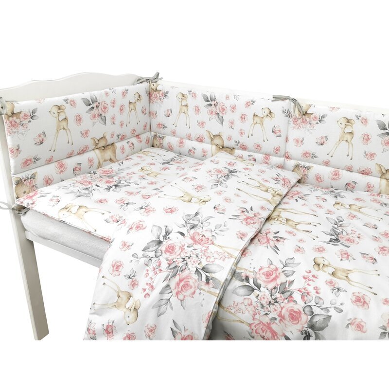 Lenjerie patut cu 3 piese, MimiNu, Pentru patut 120x60 cm